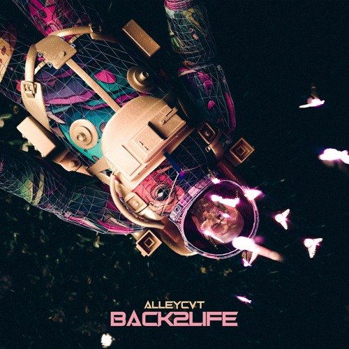 BACK2LIFE cover: astronaut floating through a dark sky of glowing lights
